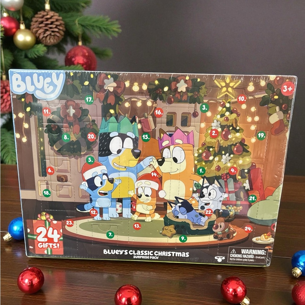 Bluey Classic Christmas Surprise Pack Advent‎ Calendar Christmas 24 Gifts NWOT